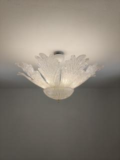  JL Light Style Murano glass ceiling chandelier with clear Fantasy leaves - 4300824