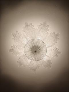  JL Light Style Murano glass ceiling chandelier with clear Fantasy leaves - 4300826
