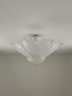  JL Light Style Murano glass ceiling chandelier with clear Fantasy leaves - 4300829