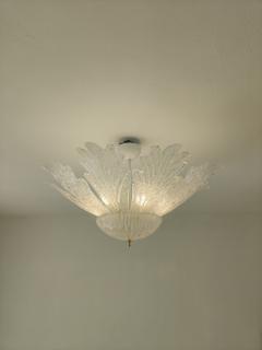  JL Light Style Murano glass ceiling chandelier with clear Fantasy leaves - 4300831
