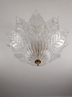  JL Light Style Murano glass ceiling chandelier with clear Harmony leaves - 4300686