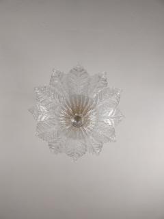  JL Light Style Murano glass ceiling chandelier with clear Harmony leaves - 4300687