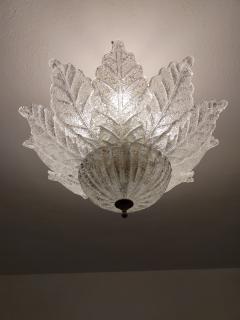  JL Light Style Murano glass ceiling chandelier with clear Harmony leaves - 4300690