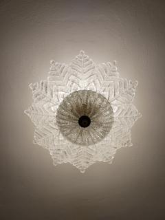  JL Light Style Murano glass ceiling chandelier with clear Harmony leaves - 4300691