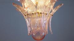  JL Light Style Murano glass chandelier Palmette leaves pink - 4294098