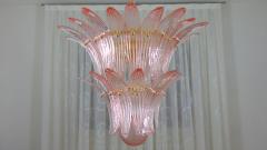  JL Light Style Murano glass chandelier Palmette leaves pink - 4294103