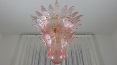  JL Light Style Murano glass chandelier Palmette leaves pink - 4294104