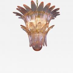  JL Light Style Murano glass chandelier Palmette leaves pink - 4385467