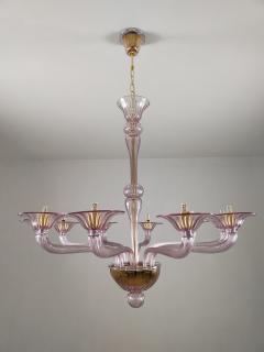  JL Light Style Murano glass chandelier Stile in amethyst color - 4296503