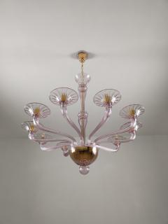  JL Light Style Murano glass chandelier Stile in amethyst color - 4296504