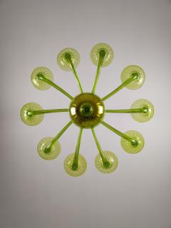  JL Light Style Murano glass chandelier Stile in green color - 4296528