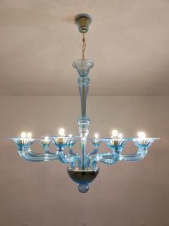  JL Light Style Murano glass chandelier Stile in light blue color - 4296494