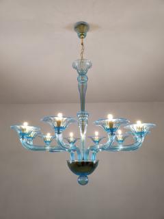  JL Light Style Murano glass chandelier Stile in light blue color - 4296495