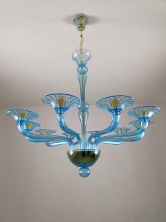  JL Light Style Murano glass chandelier Stile in light blue color - 4296496