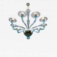  JL Light Style Murano glass chandelier Stile in light blue color - 4325654