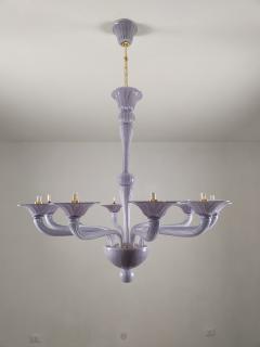  JL Light Style Murano glass chandelier Stile in opaque lavender color - 4296535