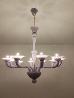  JL Light Style Murano glass chandelier Stile in opaque lavender color - 4296538