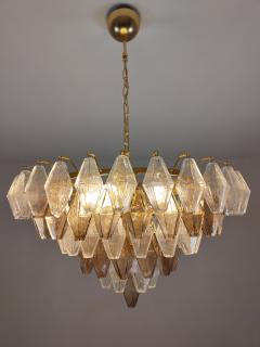  JL Light Style Murano glass chandelier clear and smokey poliedri - 4293930