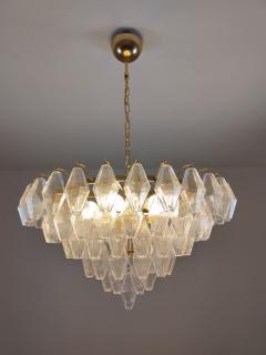  JL Light Style Murano glass chandelier clear tiers poliedri - 4293956