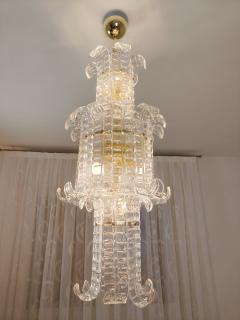  JL Light Style Murano glass chandelier with large Felci clear glasses - 4295411