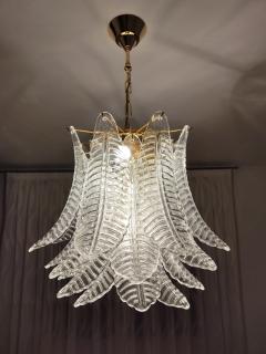  JL Light Style Murano glass chandelier with large clear Felci leaves - 4294091