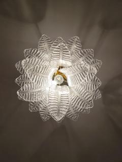  JL Light Style Murano glass chandelier with large clear Felci leaves - 4294094