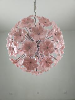  JL Light Style Murano glass flower Sputnik chandelier in pink color - 4321023