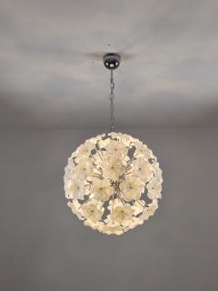  JL Light Style Murano glass flower Sputnik chandelier in white color - 4321014