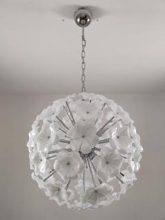  JL Light Style Murano glass flower Sputnik chandelier in white color - 4321015