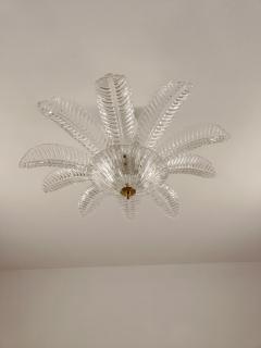  JL Light Style Murano glass flush mount large leaf clear felci - 4300805
