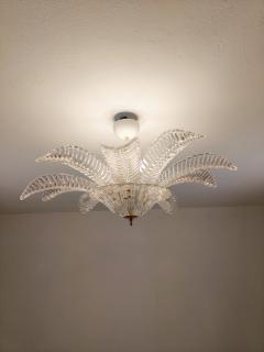  JL Light Style Murano glass flush mount large leaf clear felci - 4300807