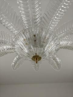  JL Light Style Murano glass flush mount large leaf clear felci - 4300809