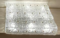 JL Light Style Murano glass flush mount textured water effect clear - 4303576