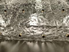 JL Light Style Murano glass flush mount textured water effect clear - 4370962