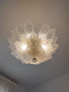  JL Light Style Murano glass large ceiling chandelier with clear harmony leaves - 4300701