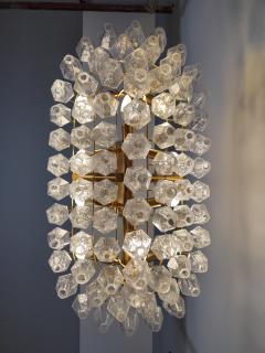  JL Light Style Murano glass poliedri chandelier in clear oval shape - 4294055