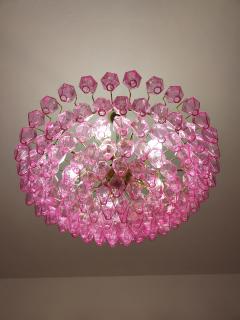  JL Light Style Murano glass poliedri chandelier in flat shape and pink fuchsia full color - 4293845
