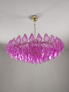  JL Light Style Murano glass poliedri chandelier in flat shape and pink fuchsia full color - 4293849