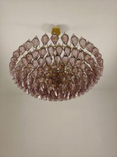  JL Light Style Murano glass poliedri chandelier in mauve color and 38 5 diameter - 4360417