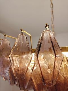  JL Light Style Murano glass poliedri chandelier in mauve color and 38 5 diameter - 4360421
