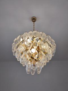  JL Light Style Murano glass poliedri chandelier in poliedro shaped an clear glass - 4293893