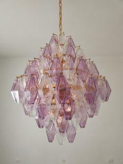  JL Light Style Murano glass poliedri chandelier in poliedro shaped in clear and amethyst color - 4293922