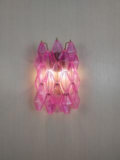  JL Light Style Murano glass poliedri wall sconce in fuchsia color - 4297768
