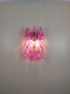  JL Light Style Murano glass poliedri wall sconce in fuchsia color - 4297769
