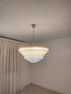  JL Light Style Murano glass quadriedri chandelier with clear glasses - 4295390
