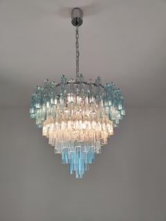  JL Light Style Murano glass triedri chandelier cascade bicolor clear and blue - 4294326