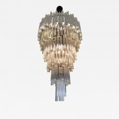  JL Light Style Murano glass triedri chandelier in clear color - 4325651