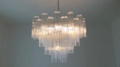  JL Light Style Murano glass tronchi chandelier alternated clear - 4294301