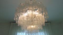  JL Light Style Murano glass tronchi chandelier alternated clear - 4294309