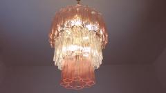  JL Light Style Murano glass tronchi tiers chandelier with clear and pink glasses - 4294207